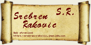 Srebren Raković vizit kartica